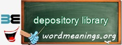 WordMeaning blackboard for depository library